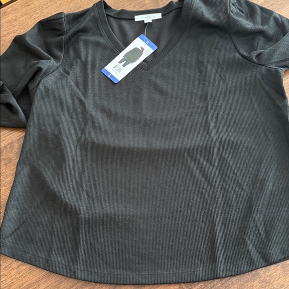 Fever black ribbed top - Picture 4 of 8